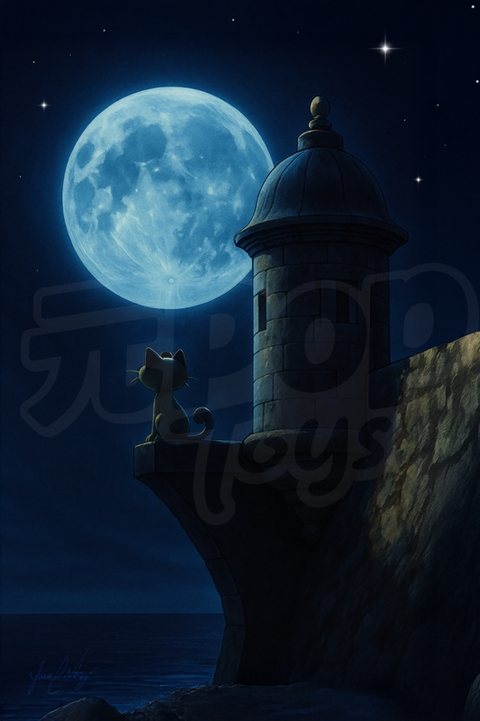 Digital Art: Moonlight Gaze at the Garita