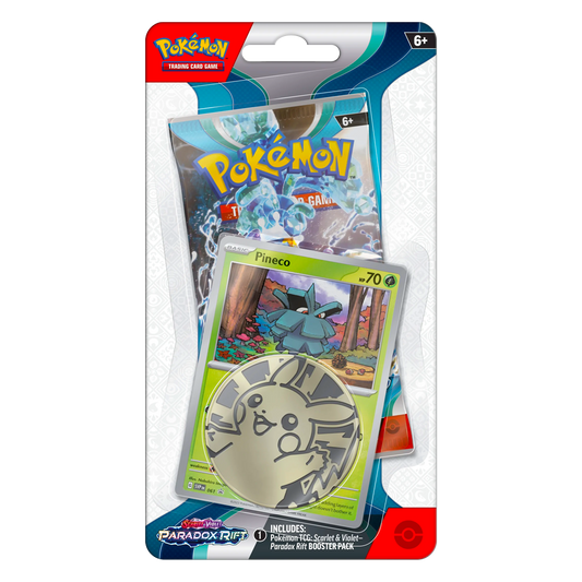 Pokémon trading card game pack with two cards inside, featuring Pokémon artwork.