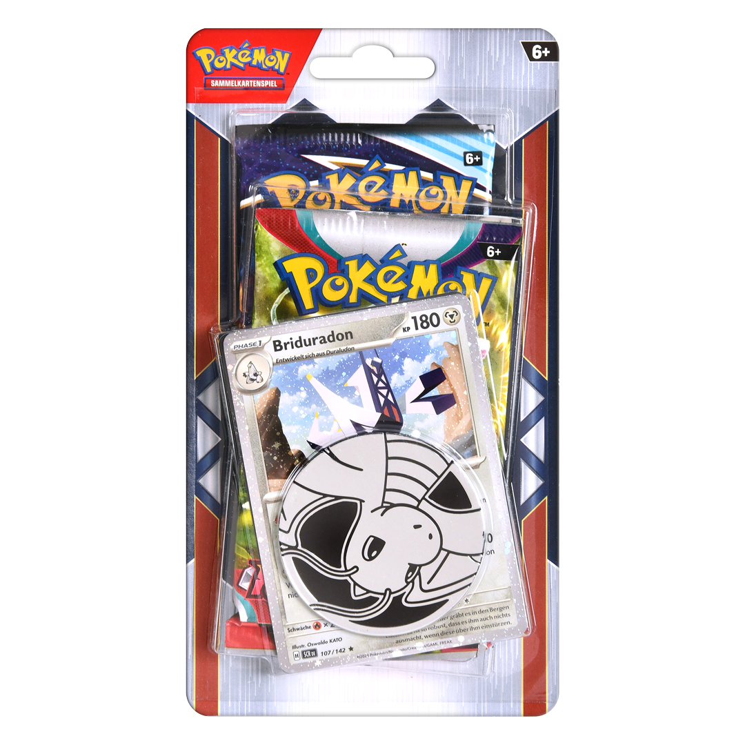 Pokémon trading card game pack with a card featuring a ghost-like creature design.